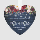 Search for country ornaments Mr and mrs