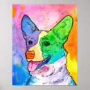 Search for corgi posters Watercolor