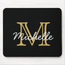 Search for black and gold mousepads Elegant script calligraphy