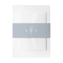 Search for dusty blue invitation belly bands Minimalist