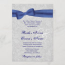 Search for royal blue and silver wedding invitations Damask