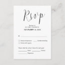 Search for number attending rsvp cards Black and white