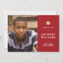 Search for red and white graduation invitations Minimalist