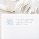 Search for snowflake return address labels Winter wonderland