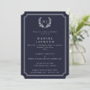 Search for monogram graduation invitations Laurel wreath