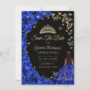 Search for royal blue save the dates Mis quince anos
