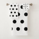 Search for black and white polka dot bath towels Bathroom
