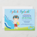 Search for water slide birthday invitations Waterslide birthday party