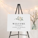 Search for white flowers welcome wedding signs Minimalist