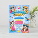 Search for pool cat invitations For kids