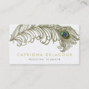 Search for peacock feather business cards Elegant