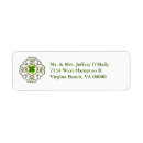 Search for shamrock return address labels Green
