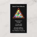 Search for billiard business cards Bar