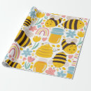 Search for bee wrapping paper Pink