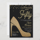 Search for gold high heel shoe invitations Elegant