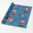 Search for blue santa claus wrapping paper Kris kringle