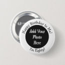 Search for 80th birthday buttons Black and white