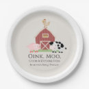 Search for farm animal baby shower plates Pig