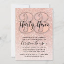 Search for 33rd birthday invitations Gold