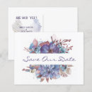 Search for purple and teal save the dates Flower