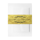 Search for gold foil wedding invitation belly bands Black