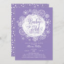 Search for purple baby shower invitations Snowflake