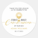 Search for first communion favor stickers Gold