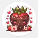 Search for chocolate strawberries stickers Red