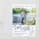 Search for fish save the dates Blue