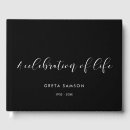 Search for celebration of life guest books Simple elegant