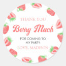 Search for strawberry thank you stickers Pink