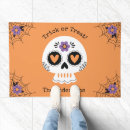 Search for halloween doormats Orange black