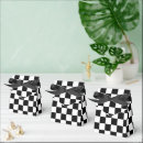 Search for black and white checkered favor boxes Retro