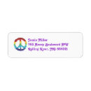 Search for peace sign return address labels Colorful