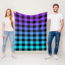 Search for purple plaid blankets Black