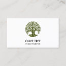 Search for olive tree business cards Landscape