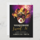 Search for masquerade sweet 16 invitations Mardi gras birthday