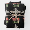 Search for christian christmas wrapping paper Santa
