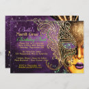 Search for mardi gras birthday invitations Masquerade