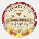 Search for sunflower thank you stickers Rustic