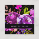 Search for black and purple business cards Flowers