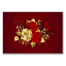 Search for gold and red table cards Rose