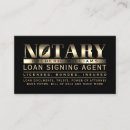 Search for loan signing agent business cards Black