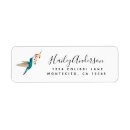 Search for hummingbird return address labels Colorful