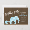 Search for elephant birthday invitations Boys