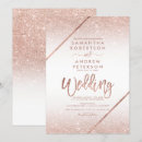 Search for rose gold glitter wedding invitations Chic