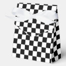 Search for black and white checkered favor boxes Pattern