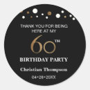 Search for 60th birthday stickers Gold