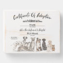 Search for adoption certificate Puppy