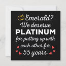 Search for 55th wedding anniversary invitations Emerald